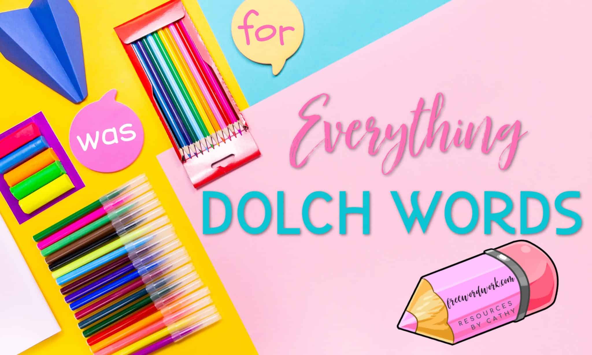 Introduction To Dolch Words Free Word Work