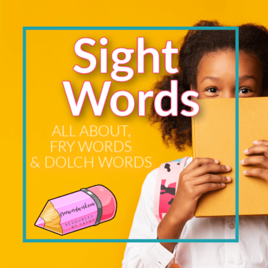 Sight words on free word work