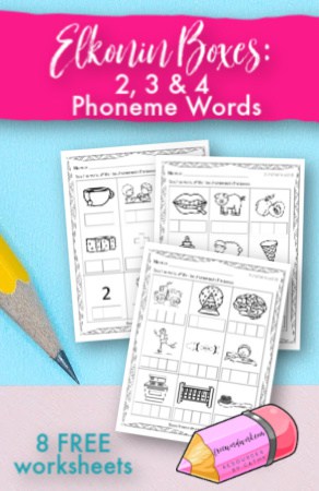 Add these Elkonin Boxes: 2, 3 & 4 Phoneme Worksheets to your collection of phonics resources for practicing sound boxes.