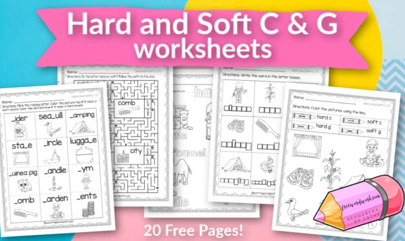 Hard and Soft C G Worksheets Free Word Work Hard and Soft C G Worksheets Free Word Work