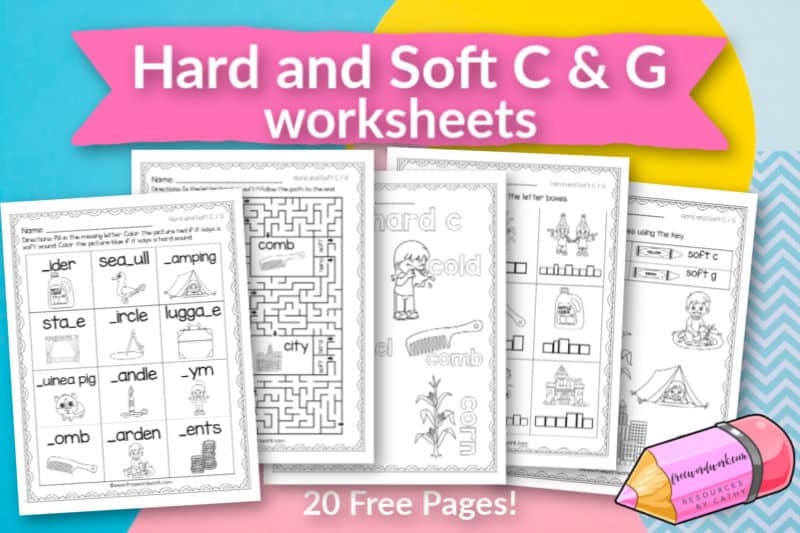 FREE Printable Hard c and Soft c Words GAME