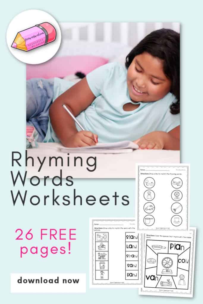 These free, printable rhyming words worksheets will give your students practice with rhyming word pairs.