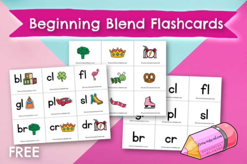 Try these beginning blend flashcards as a tool to help your children master beginning blend sounds.