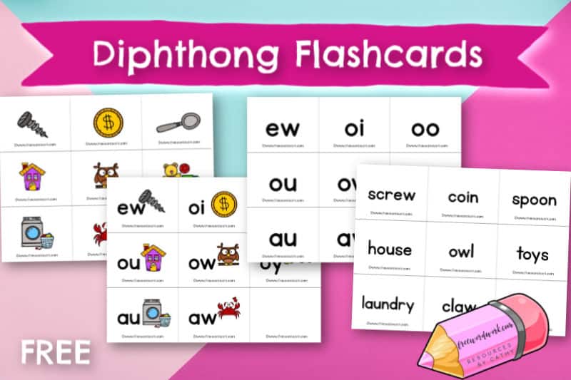 
Try these diphthong flashcards as a tool to help your children master diphthong sounds.