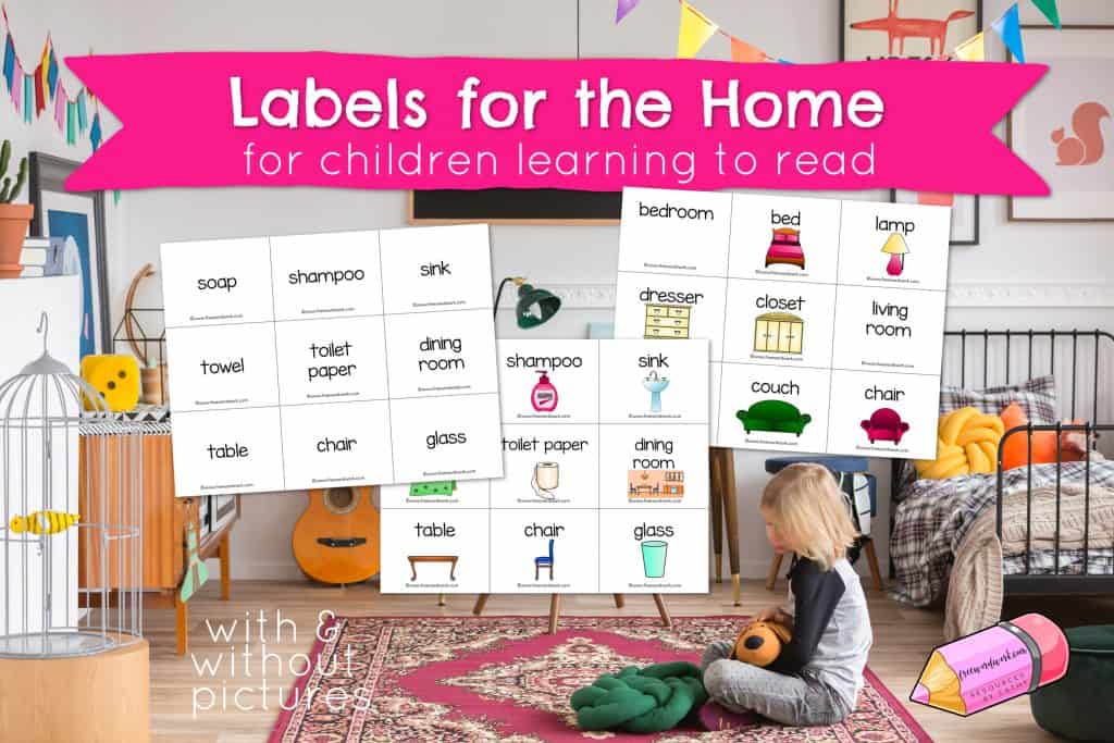 These labels for the home will help you create a print rich environment for your child learning to read.