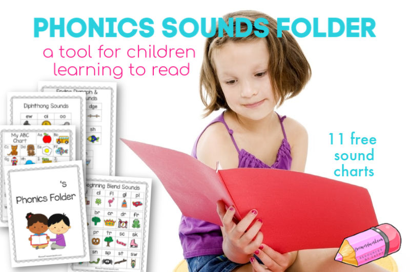 These free phonics sounds charts will help you create a reading sounds reference folder for your children. 