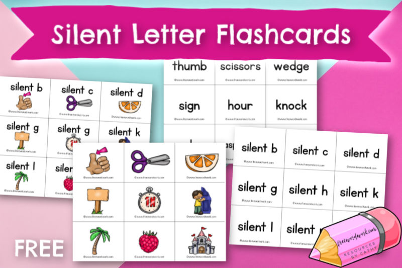 Try these silent letter flashcards as a tool to help your children master silent letters in words.