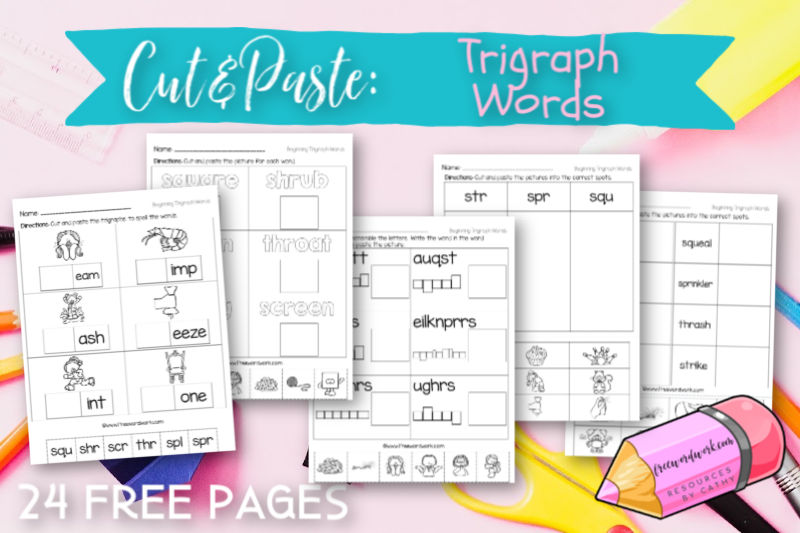 Trigraph Cut Paste Free Word Work