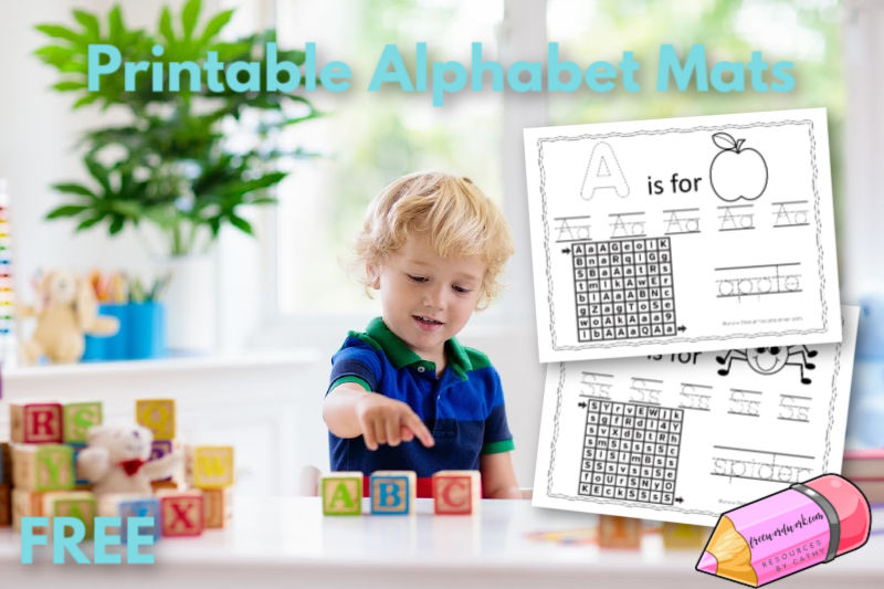 These free, printable alphabet mats are a fun way for your children to practice their letters. 