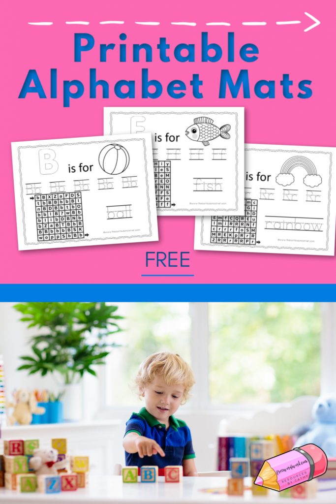 These free, printable alphabet mats are a fun way for your children to practice their letters. 