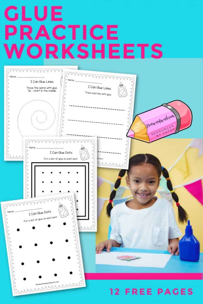 Glue Practice Worksheets Free Word Work