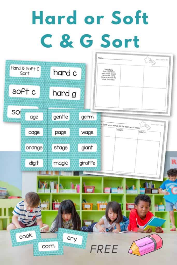 This free hard and soft C & G word sort can become a word work center during your literacy rotations in your classrooms.