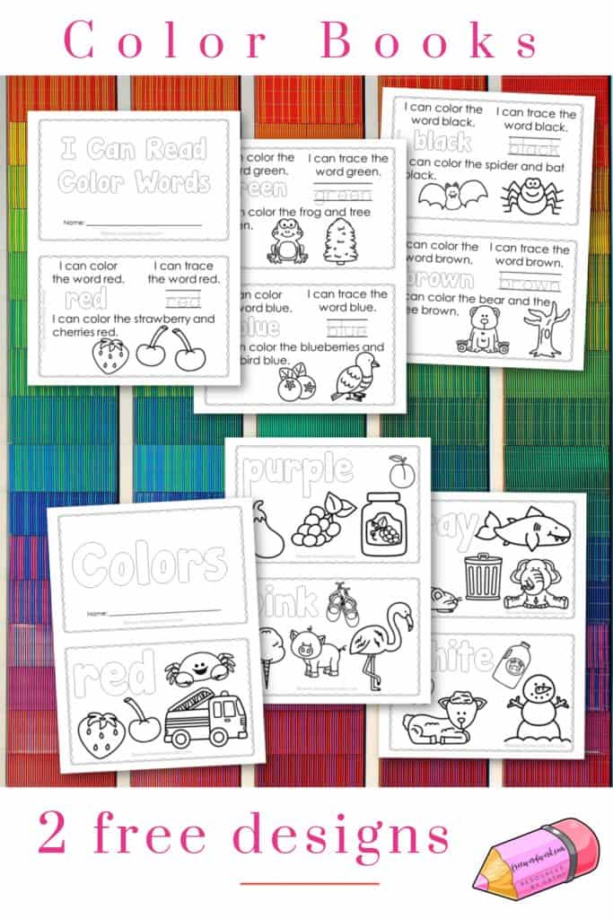 Try these printable color booklets for helping your children learn to read and write color words.