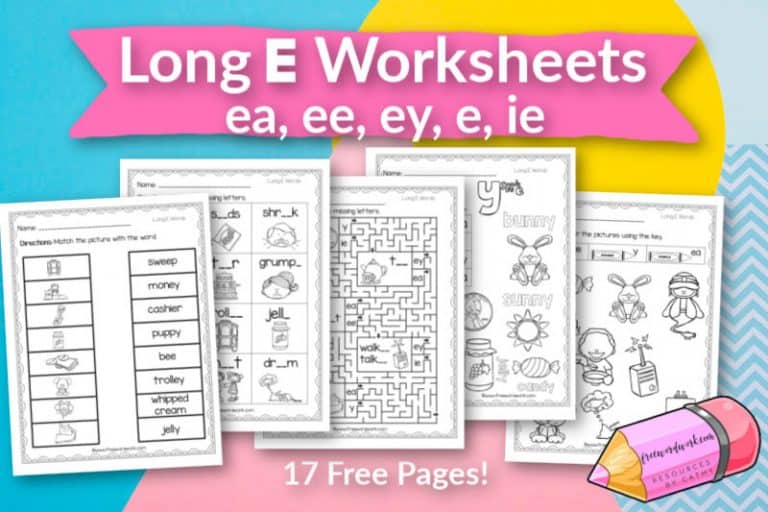 Long E Worksheets Free Word Work