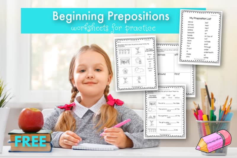 Download these beginning preposition worksheets to help your children practice prepositions.