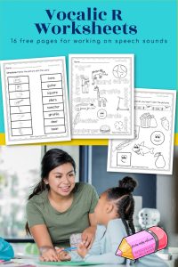 Vocalic R Worksheets for Speech - Free Word Work