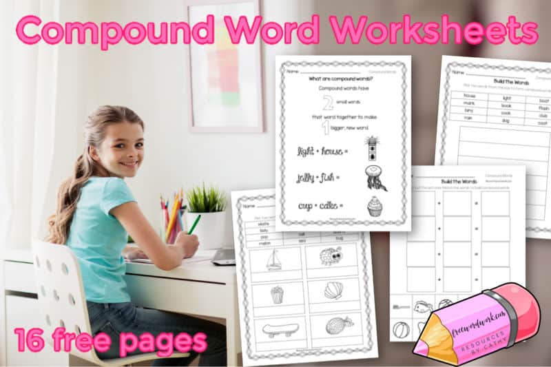 These free compound word worksheets can be added to your collection of language practice pages in your classroom.