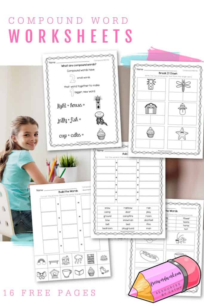 These free compound word worksheets can be added to your collection of language practice pages in your classroom.