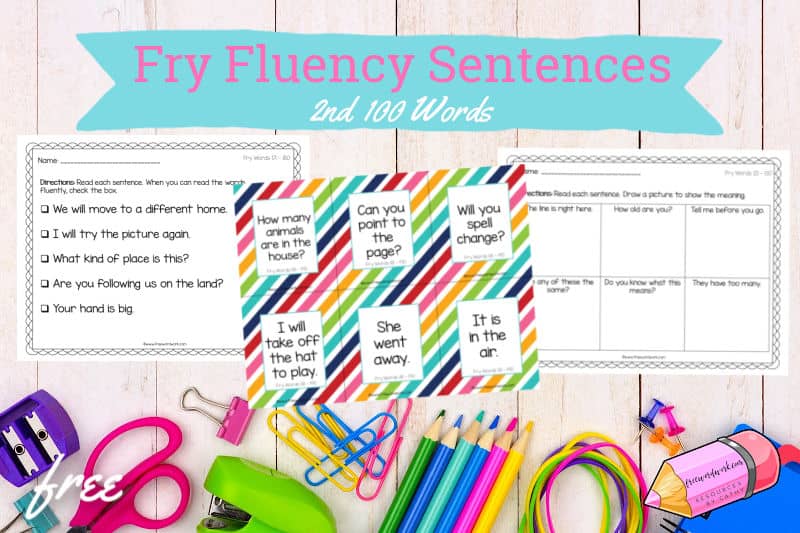 These Fry fluency sentences #2 for the 2nd 100 words will help your children work on fluency plus the second set of Fry words.