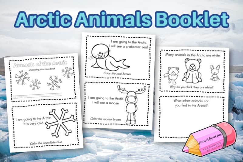 Download this free Arctic animals booklet for your students who are learning about the Arctic.