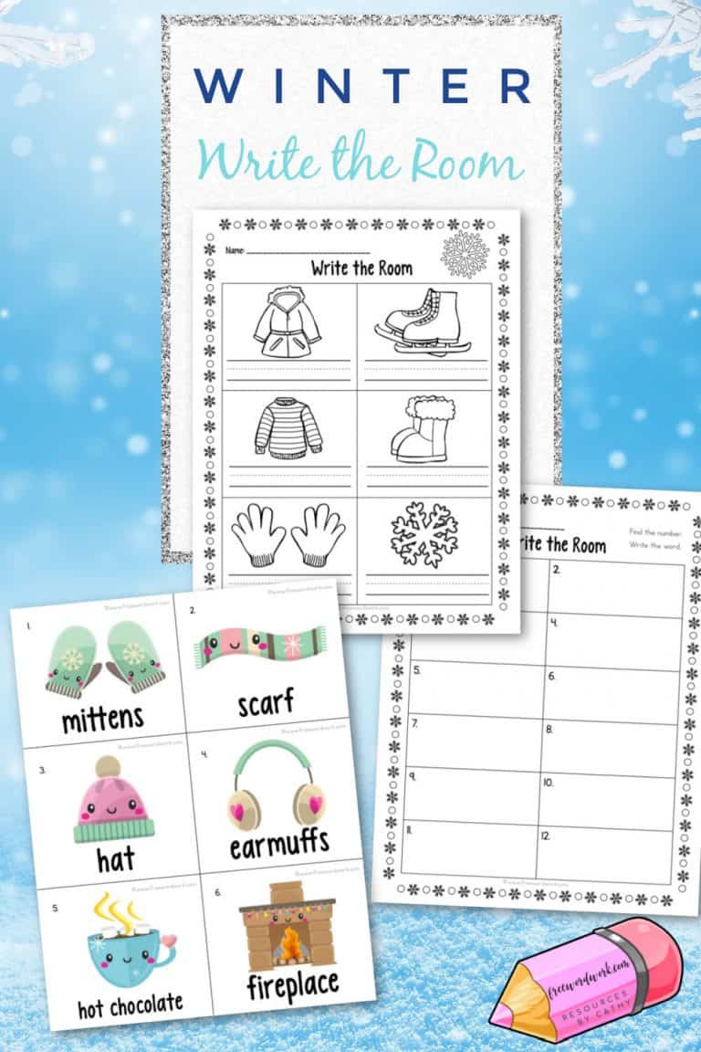 Winter Write The Room Free Word Work Winter Write The Room Free Word Work