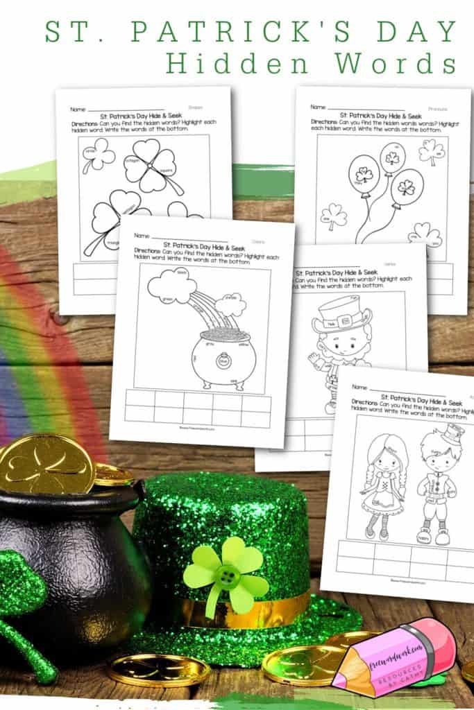 Download this set of free St. Patrick's Day Hidden Words for word work fun during March. Another freebie from www.freewordwork.com.