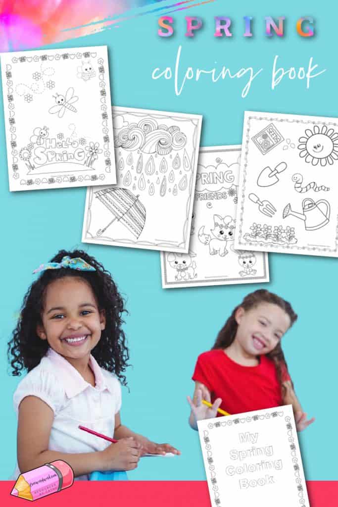 Download this free set of spring coloring pages to create your own spring coloring books for your students or your own children.