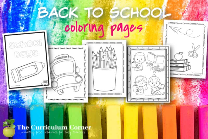 Download these free Back to School Coloring Pages for a fun morning entry activity for your students when they return to school.