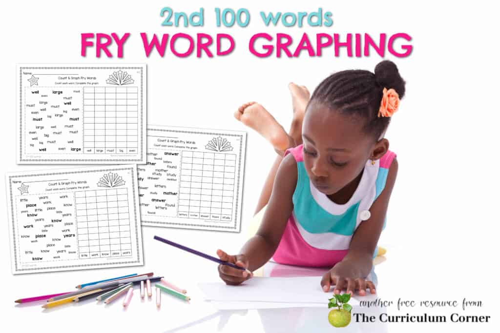 Download these 2nd 100 Fry Word Graphing Worksheets will be a fun way for your students to work on sight words in the classroom.