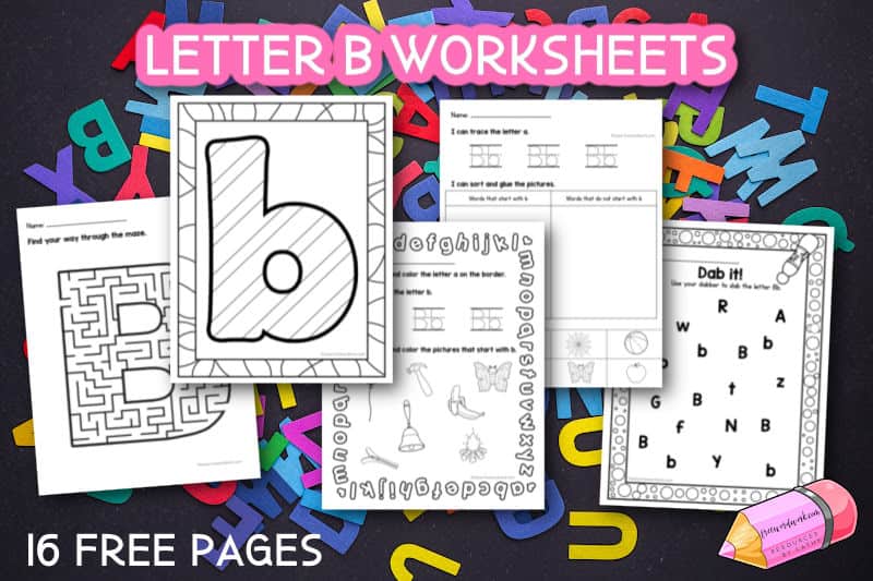 This set of letter b worksheets is designed to provide students pencil and paper practice as they work on learning the letters of the alphabet.