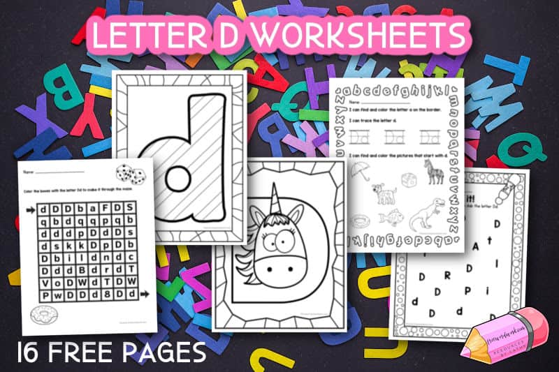 Download this set of free Letter D Worksheets to provide your students with practice when working on exploring the letters of the alphabet.