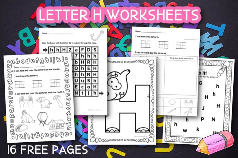 Use this download of a free set of Letter H Worksheets to help your children work on specific letters of the alphabet in the classroom or at home.