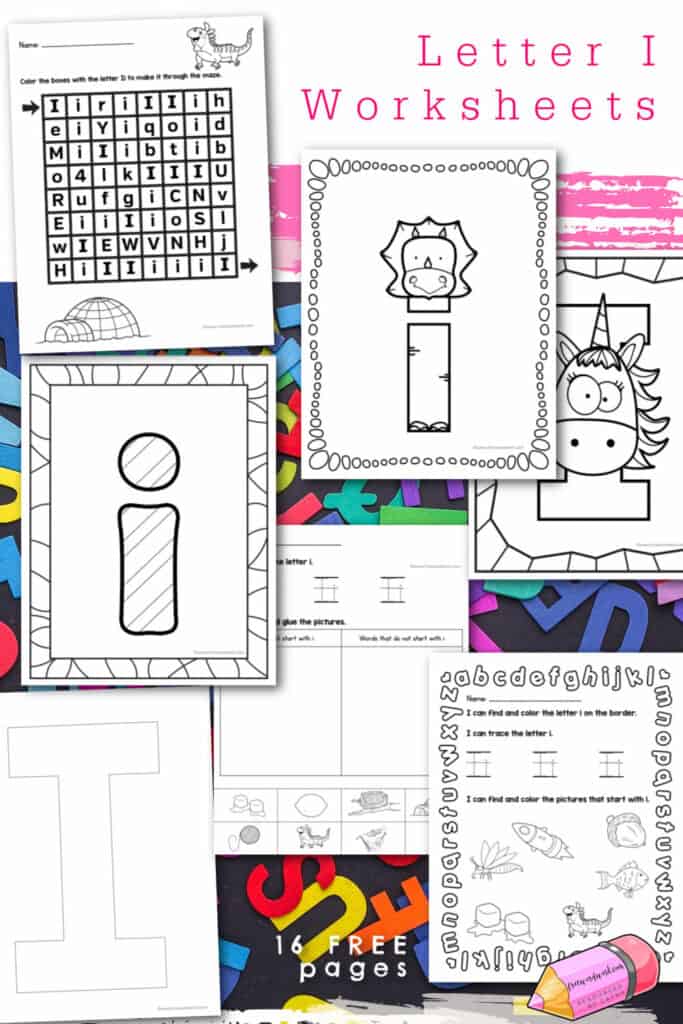 Download this free set of Letter I Worksheets to help your students practice individual letters of the alphabet at school or in the home.