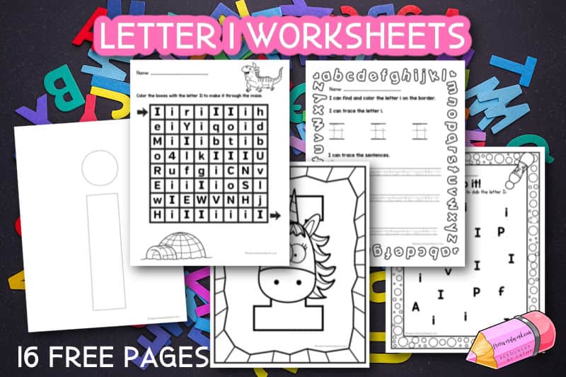 Download this free set of Letter I Worksheets to help your students practice individual letters of the alphabet at school or in the home.