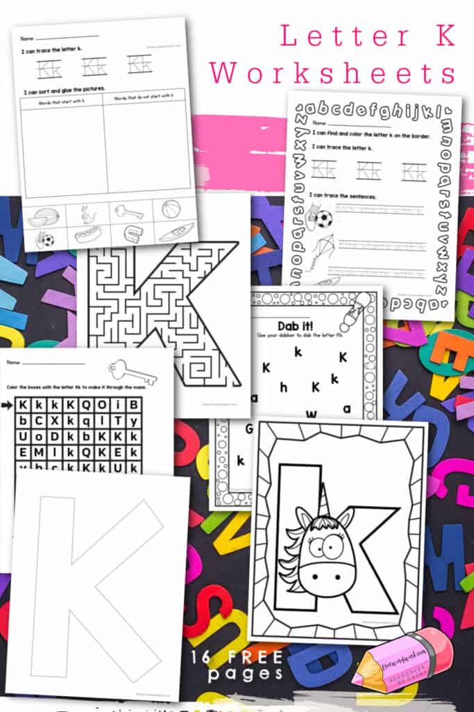 Download these free Letter K Worksheets so you can help your students while working on given letters of the alphabet while at home or school.