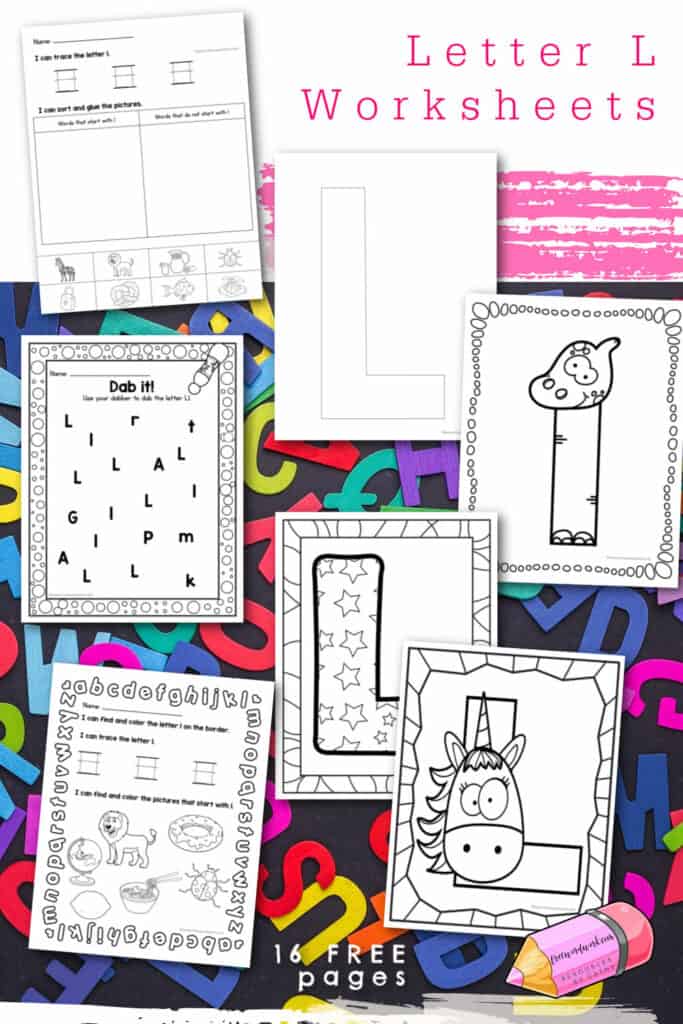 Download this free set of 16 Letter L Worksheets for specific letter practice in your classroom or homeschool. 