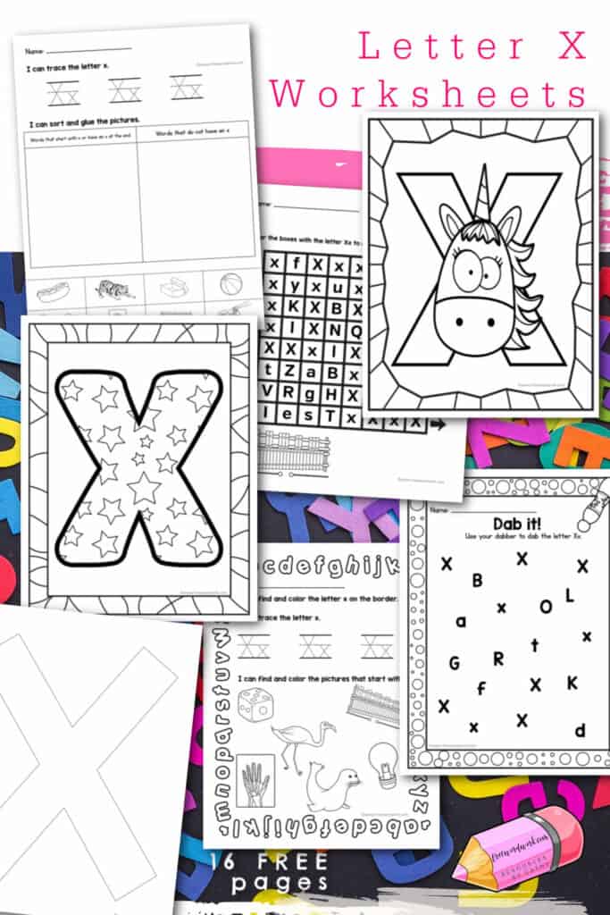 This download contains a set of 16 free letter x worksheets that are available for your students to use when working on learning the letter w.