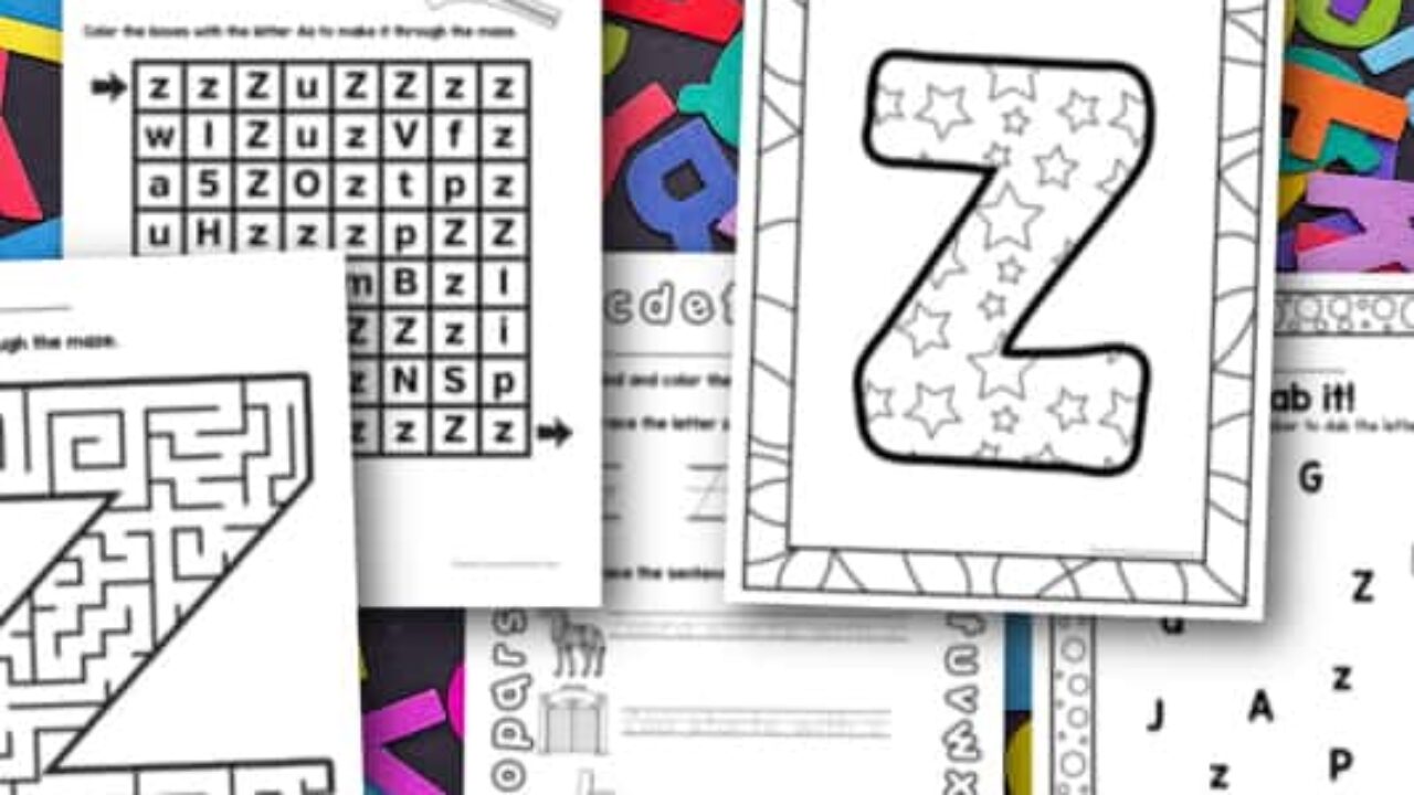 letter z worksheets free word work