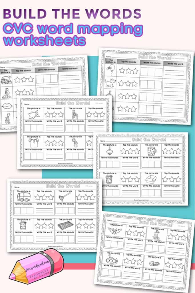 Download this set of CVC word mapping worksheets to work on the science of reading skills with your students.