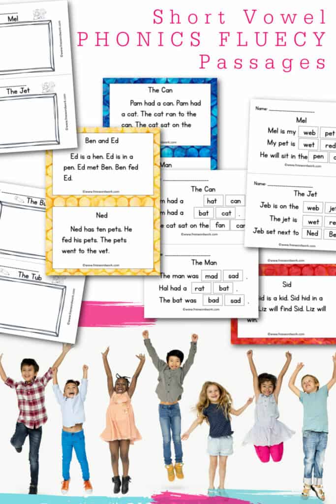 These free short vowel phonics fluency sets will help your emerging readers work on short vowel sounds.