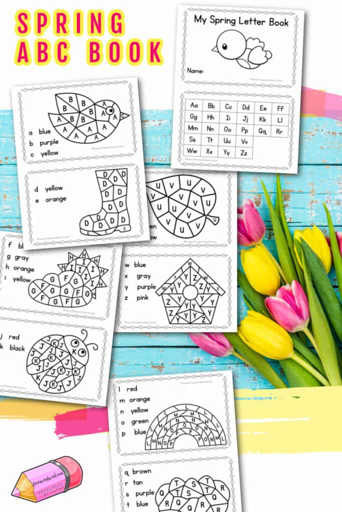 Offer your students this spring ABC book as a fun way to practice letters in the spring.