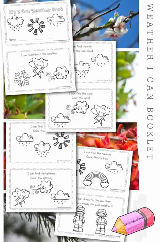 Free I Can Weather Booklet for young scientists