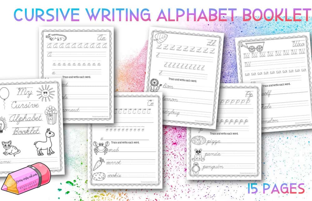 This free cursive letters printable booklet will provide your students with an introduction to writing each letter in cursive.