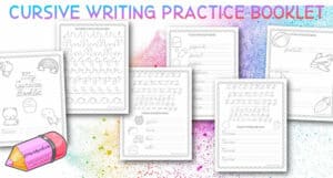 Cursive Writing Practice Booklet - Free Word Work