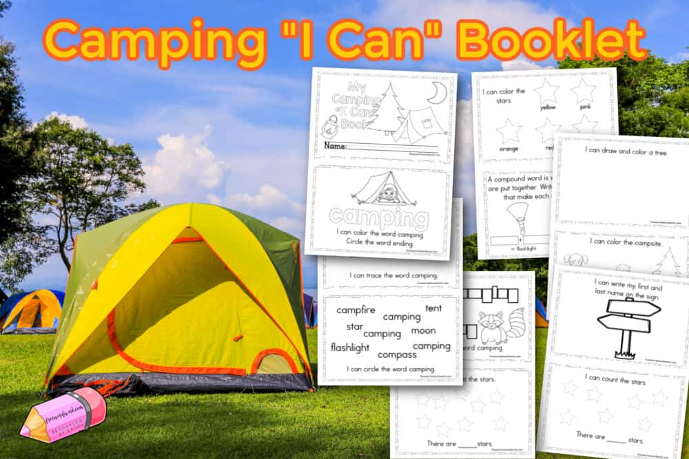 This camping booklet will be a fun word work addition to your classroom camping unit.