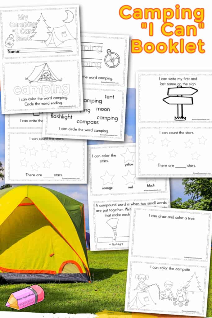 This camping booklet will be a fun word work addition to your classroom camping unit.