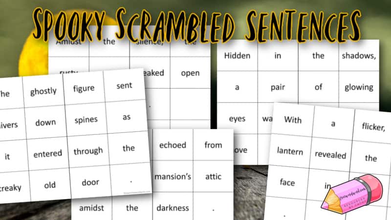 Use these spooky scrambled sentences to add a little spookiness to your reading centers.