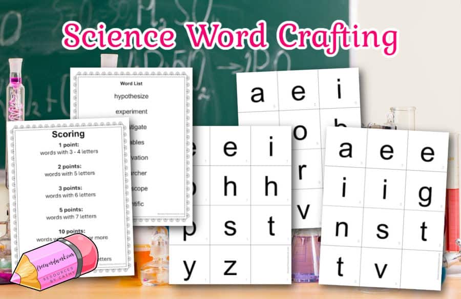 science word crafting phonics activity
